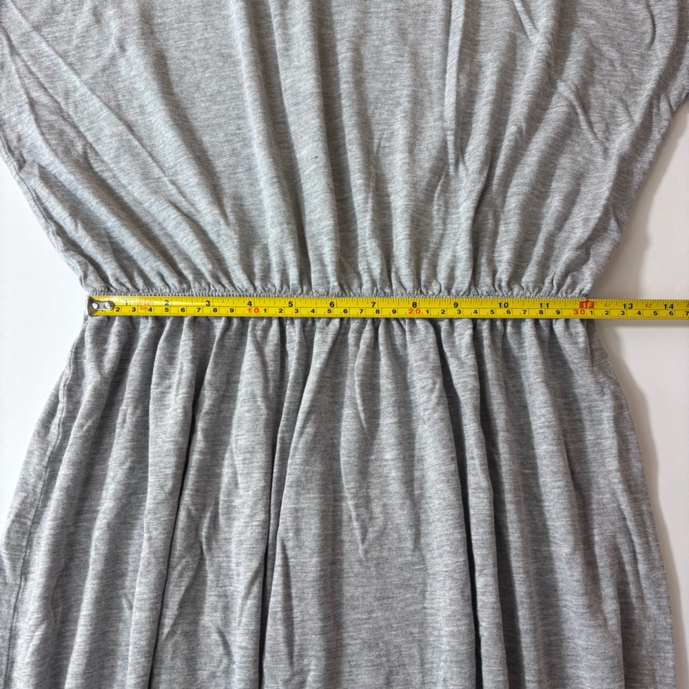 H&M Basic Short Sleeve Women's Jersey Midi Dress Waist Defined Gray Size Small - Picture 9 of 11